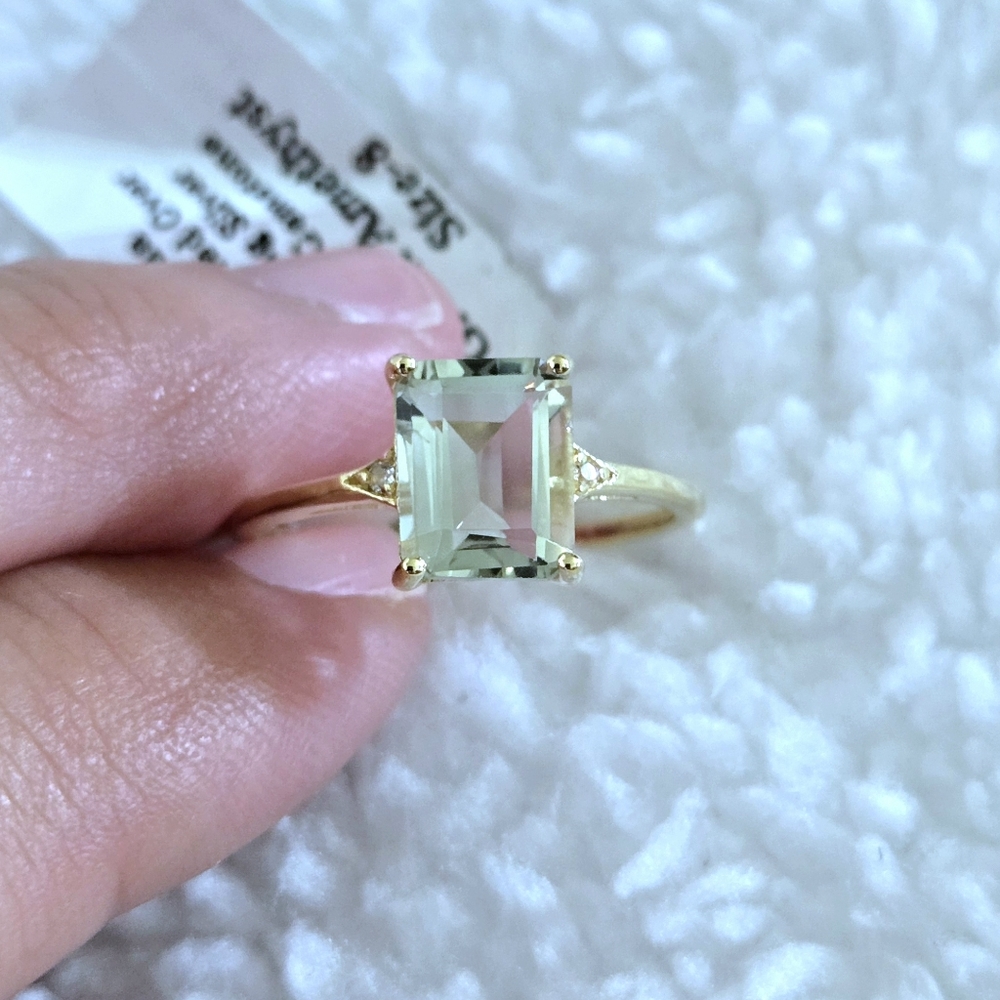 Shivam Rectangular Green💚 Amethyst Ring💍 - NWT - Picture 11 of 16
